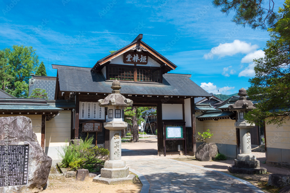 Enkoji Temple at Hida Furukawa Old Town. a famous historic site in Hida, Gifu, Japan.