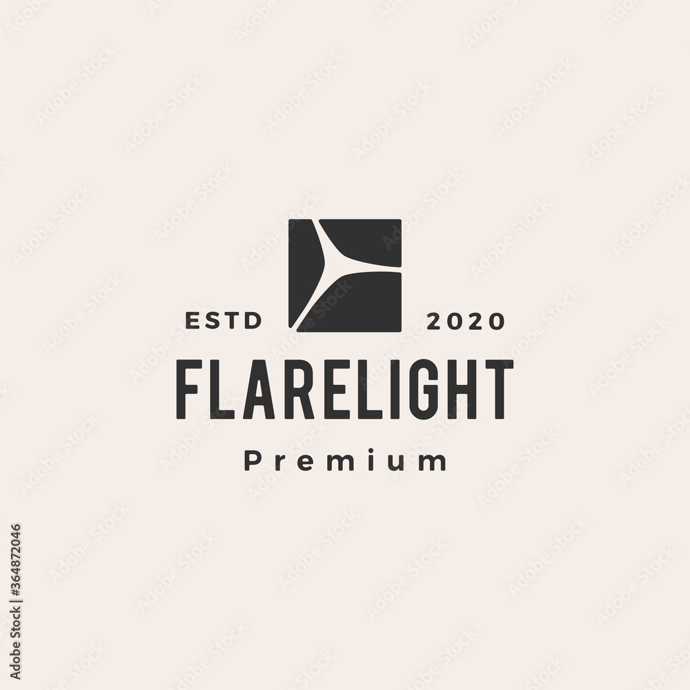 Fototapeta premium flare light hipster vintage logo vector icon illustration