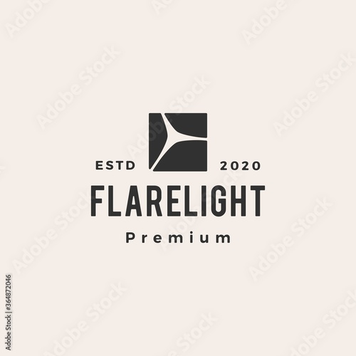 flare light hipster vintage logo vector icon illustration