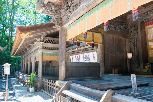 Suwa-taisha (Suwa Grand Shrine) Shimosha Harumiya in Shimosuwa, Nagano Prefecture, Japan. Suwa Taisha shrine is one of the oldest shrine built in 6-7th century.