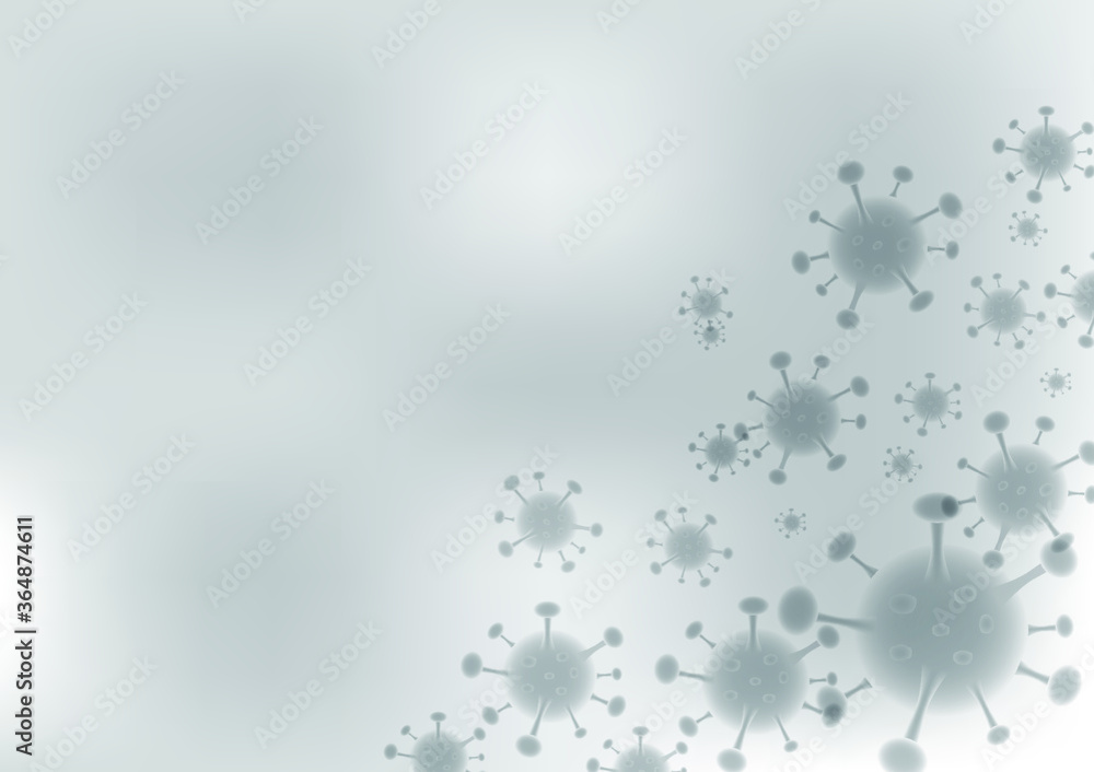 covid-19 virus concept on grey background with empty space for display logo and content, corona virus infection, pneumonia disease, medical healthcare and prevention methods, creative design covid-19 virus concept on grey background with empty space for display logo and content, corona virus infection, pneumonia disease, medical healthcare and prevention methods, creative design