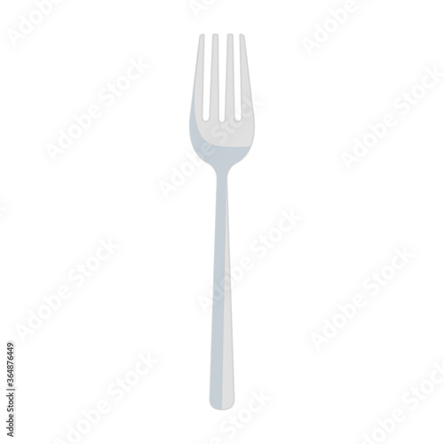 white fork design  Cook kitchen eat and food theme Vector illustration