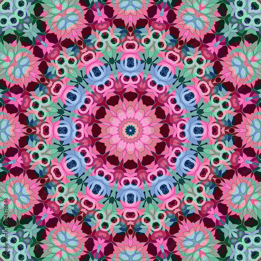 Seamless mandala round circle bright pattern Seamless mandala round circle bright pattern