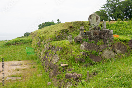 Nagasaki, Japan - Jun 08 2019 - Remains of Hara castle in Shimabara, Nagasaki, Japan. It is part of the World Heritage Site - Hidden Christian Sites in the Nagasaki Region. photo