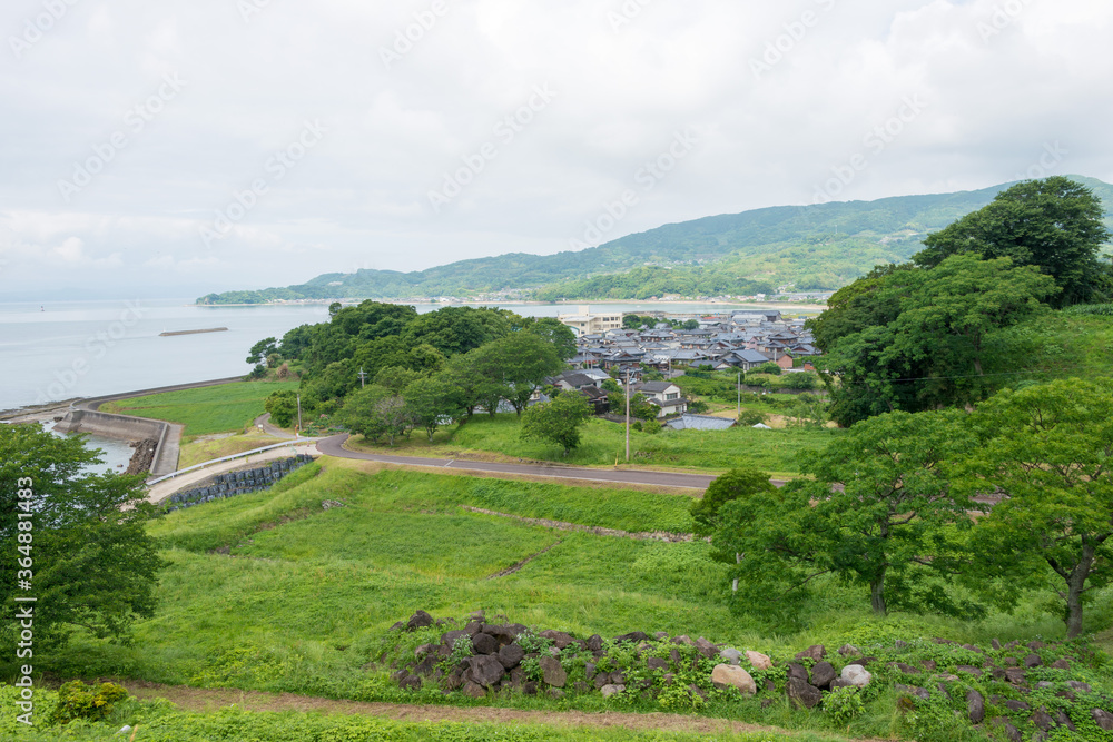Remains of Hara castle in Shimabara, Nagasaki, Japan. It is part of the World Heritage Site - Hidden Christian Sites in the Nagasaki Region.