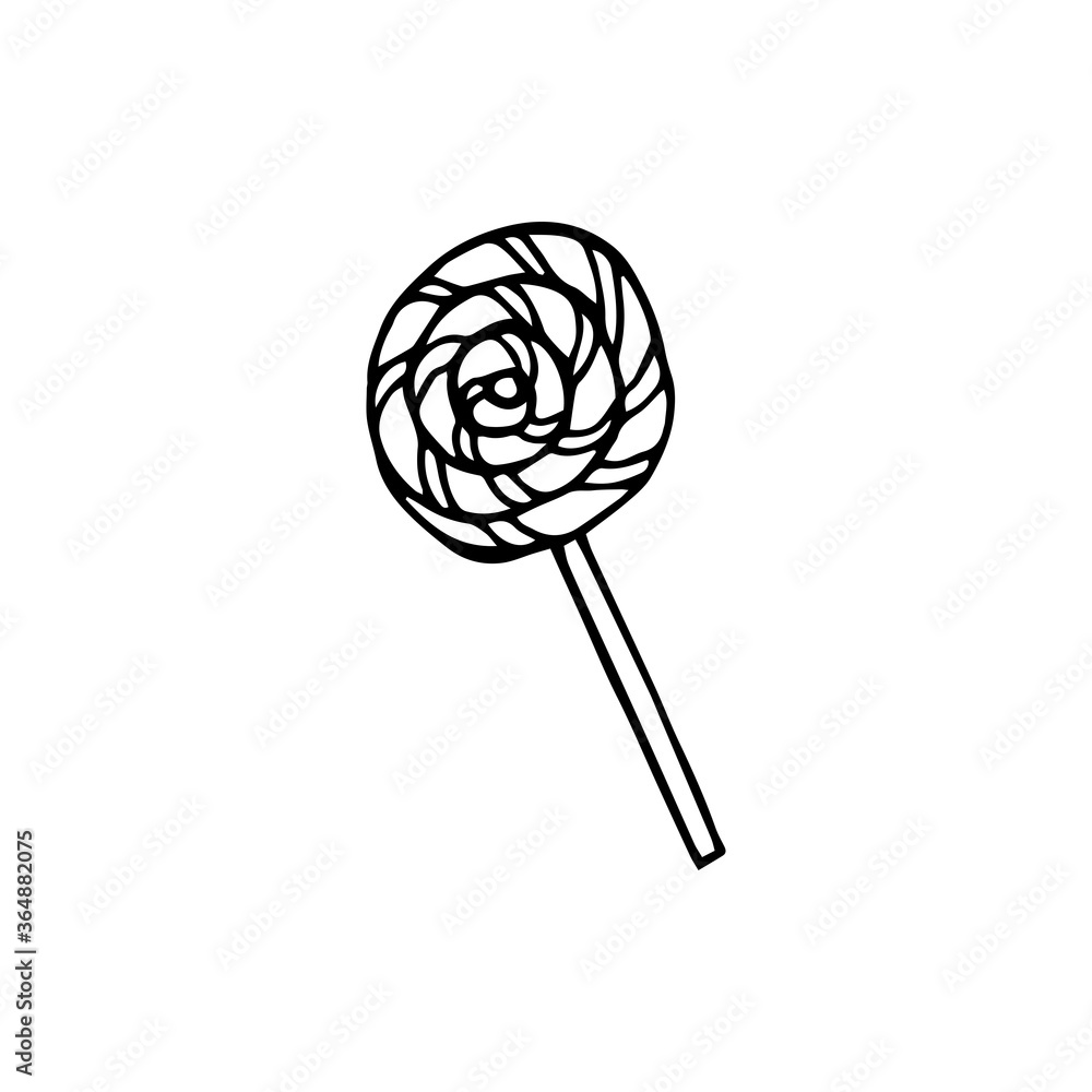 doodle illustration lollipop round doodle illustration lollipop round