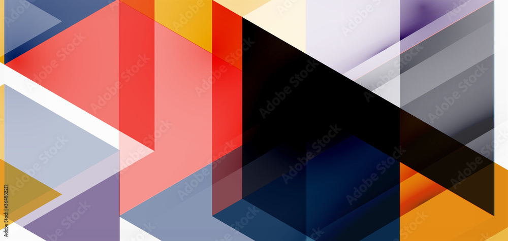 Geometric abstract background, mosaic triangle and hexagon shapes. Trendy abstract layout template for business or technology presentation, internet poster or web brochure cover, wallpaper Geometric abstract background, mosaic triangle and hexagon shapes. Trendy abstract layout template for business or technology presentation, internet poster or web brochure cover, wallpaper