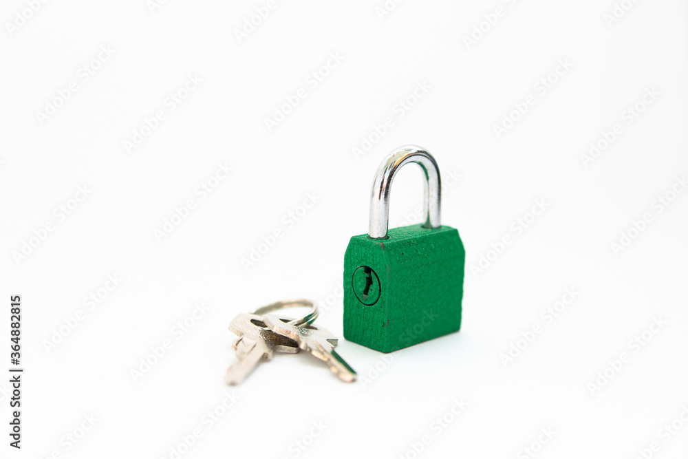 padlock with keys on white background padlock with keys on white background