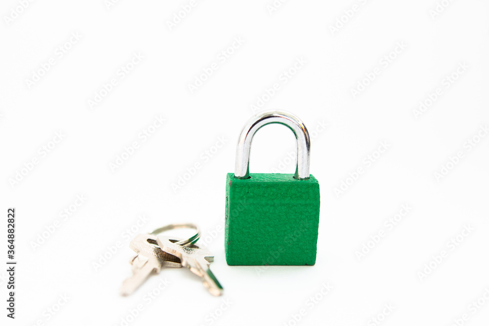 padlock with keys on white background padlock with keys on white background