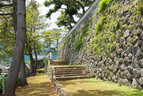 Shimabara castle in Shimabara  Nagasaki  Japan. The castle was originally built in 1624 and Rebuilt in 1964.