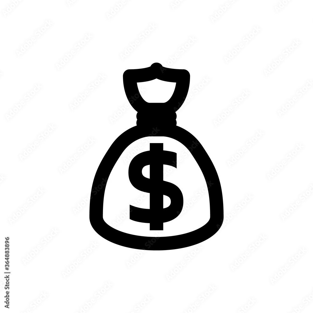 Money bag icon. Abstract moneybag symbol. Vector illustration. Money bag icon. Abstract moneybag symbol. Vector illustration.