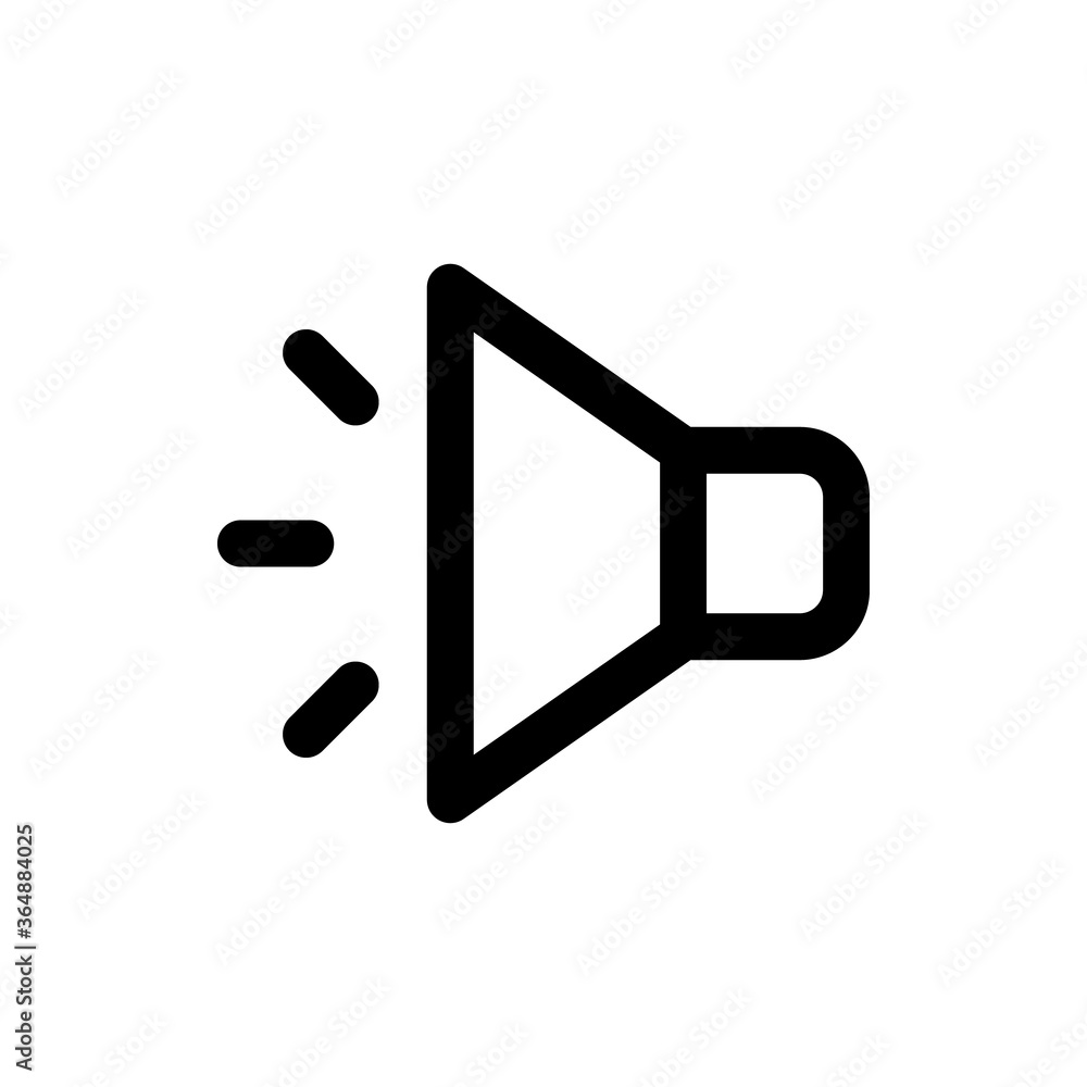 Sound sign and symbol for website design or template design. Vector icon.