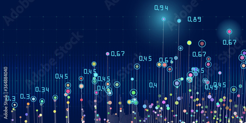 Abstract background  data visualization. Futuristic infographics design. Social network and business concept. Big data.