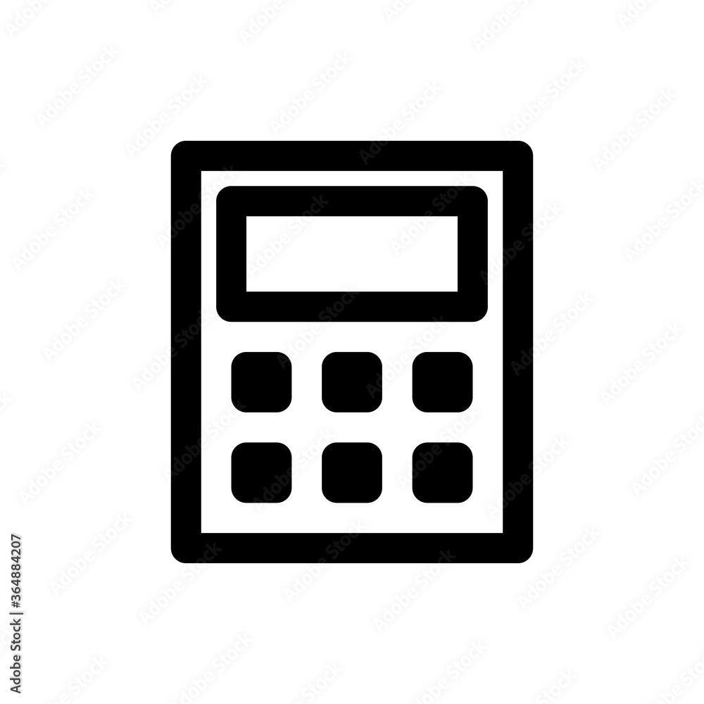 Calculator icon. Savings, finances sign isolated on white. Vector. Calculator icon. Savings, finances sign isolated on white. Vector.