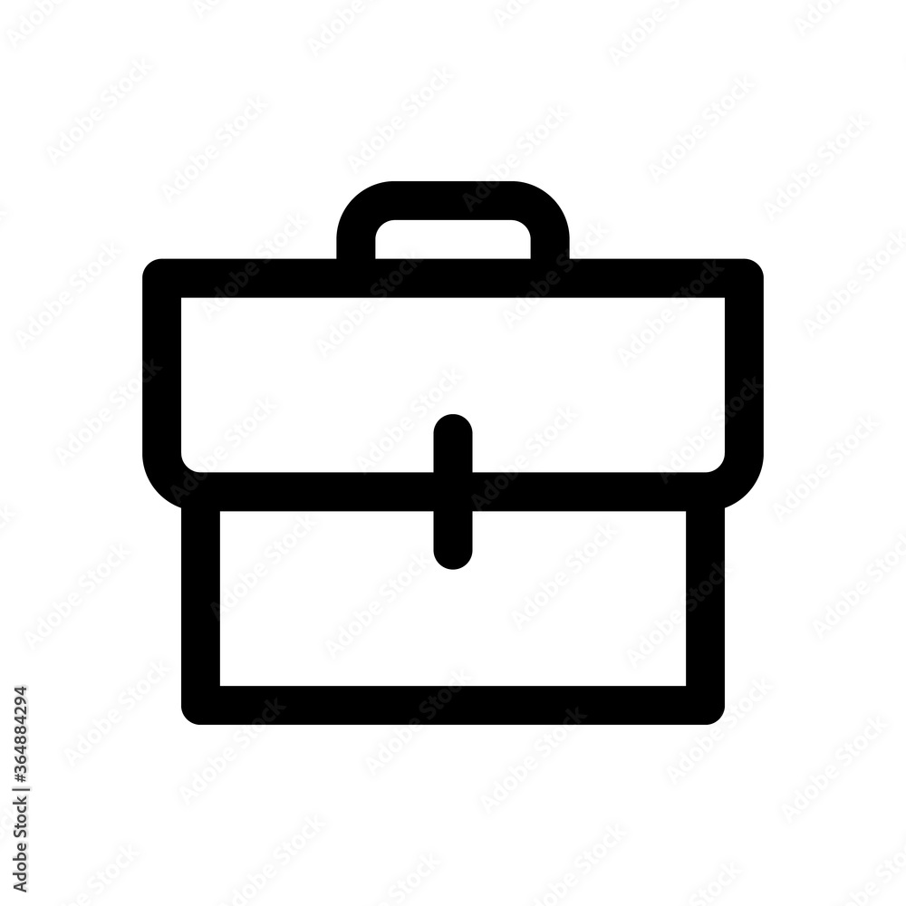 Obraz premium Simple briefcase icon for business symbol. Vector.