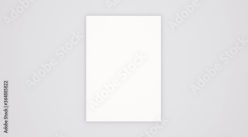 Blank book cover template isolated on white background. 3D rendering. © Lifestyle Graphic