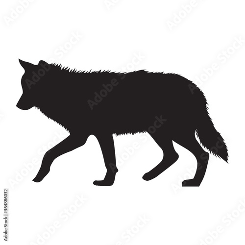silhouette of wolf