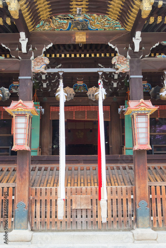 Kitano Tenmangu Shrine in Kyoto, Japan. The shrine was built during 947AD by the emperor of the time in honor of Sugawara no Michizane. photo