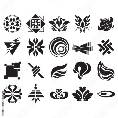 set of abstract icons