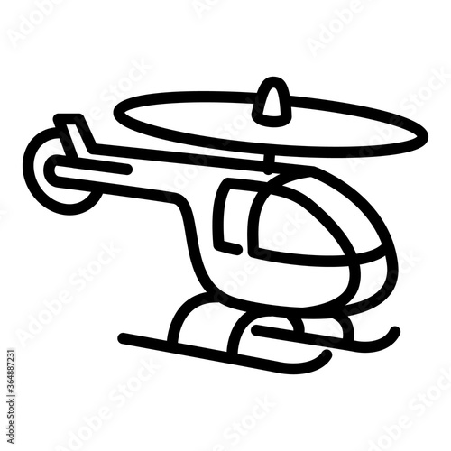 Fototapeta Naklejka Na Ścianę i Meble -  Toy helicopter icon. Outline toy helicopter vector icon for web design isolated on white background