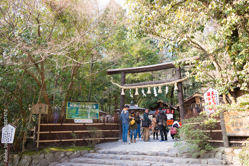 Nonomiya-jinja Shrine in Arashiyama, Kyoto, Japan. Imperial princesses who served at Ise Shrine first resided here to purify themselves.