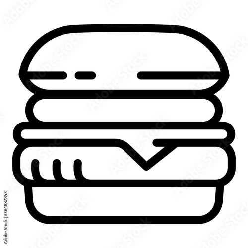 Tasty burger icon. Outline tasty burger vector icon for web design isolated on white background