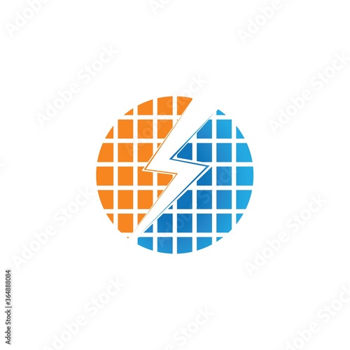 solar energy logo for energy industry, solar logo design template.
 photo