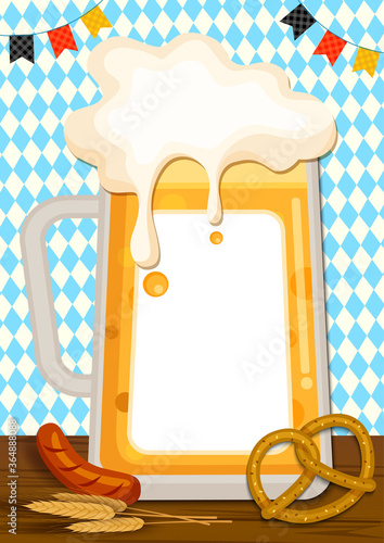 Beer glass frame for oktoberfest