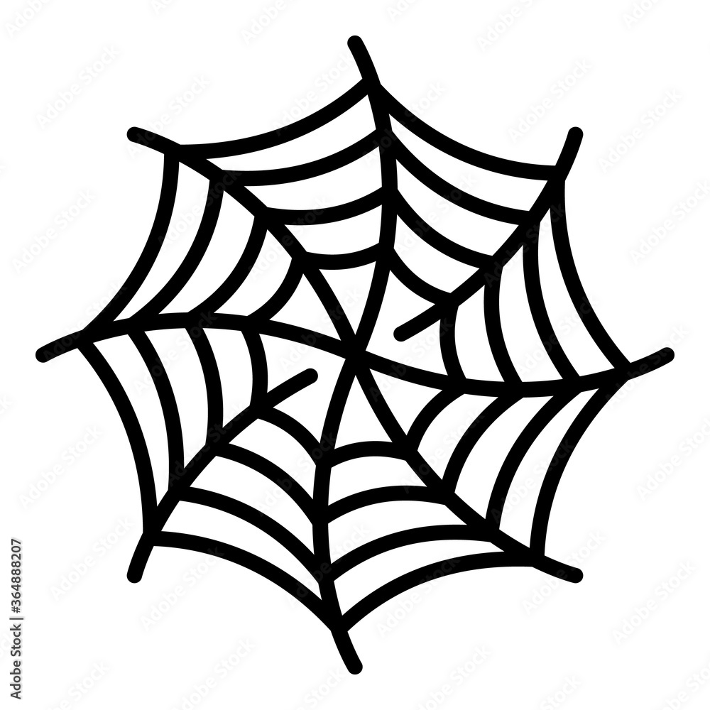 Fototapeta premium Spiral spider web icon. Outline spiral spider web vector icon for web design isolated on white background