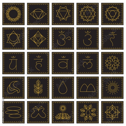 assorted yoga and zen set