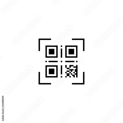 Qr code icon for smart phones. Vector on isolated white background. EPS 10