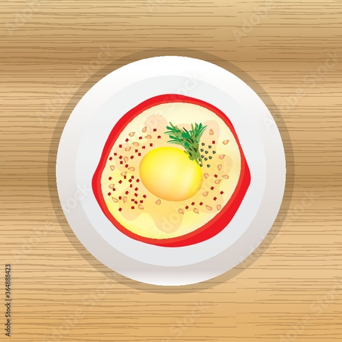 egg in capsicum ring
