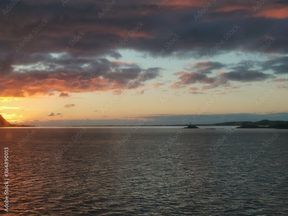 Sunset Sea View Molde Hurtigruten Norway
