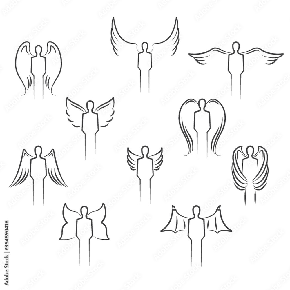 Obraz premium set of angels