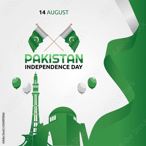 Pakistan Independence Day Vector Illustration
