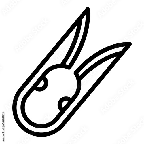 Electronic cigarette clamp icon. Outline electronic cigarette clamp vector icon for web design isolated on white background