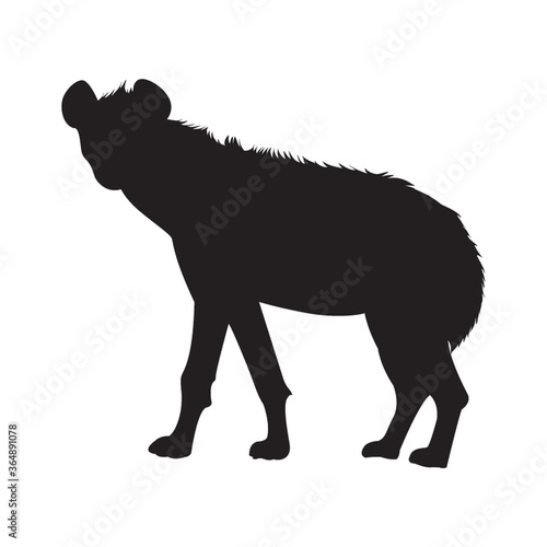silhouette of hyena