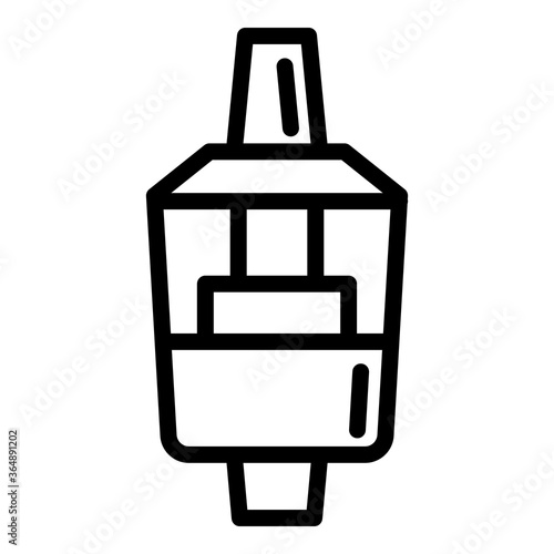 Vaporize mouthpiece icon. Outline vaporize mouthpiece vector icon for web design isolated on white background
