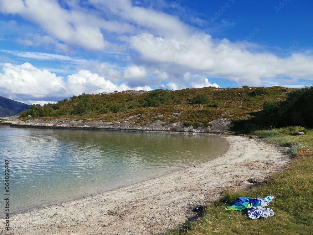 Torghatten Camping Resting Area Beautiful Nature and Flowers Brønnøysund Northern Norway