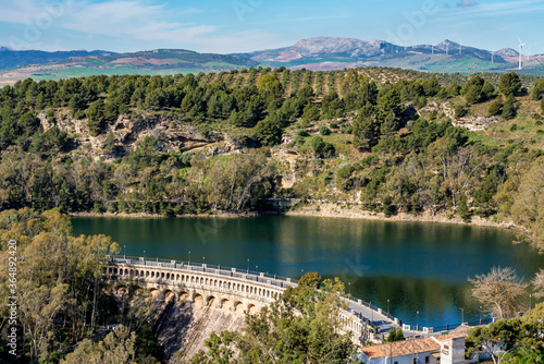 Lake Embalse del Guadalhorce, Ardales Reservoir, Malaga, Andalusia, Spain