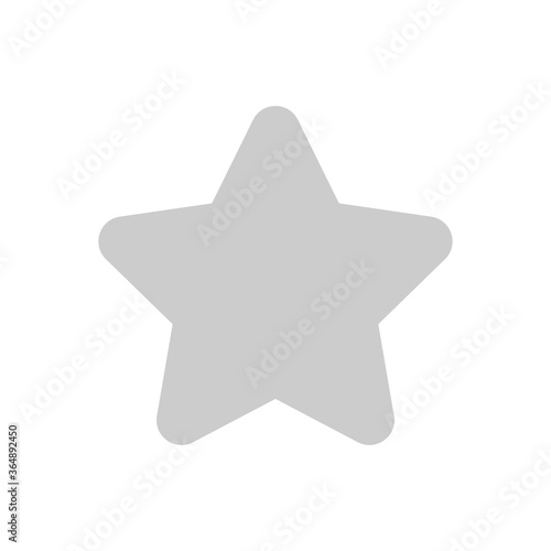 grey star simple shape isolated on white, one star cute gray color sign, 1 star icon for clip art for element graphic, illustration star simple shape for rating vote symbol