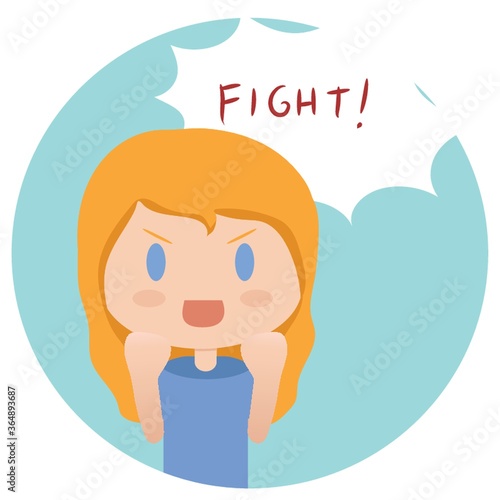 girl ready to fight