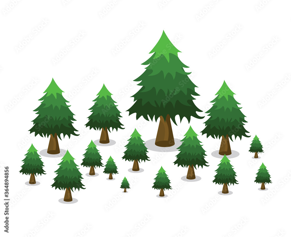 Pine tree icons Pine tree icons