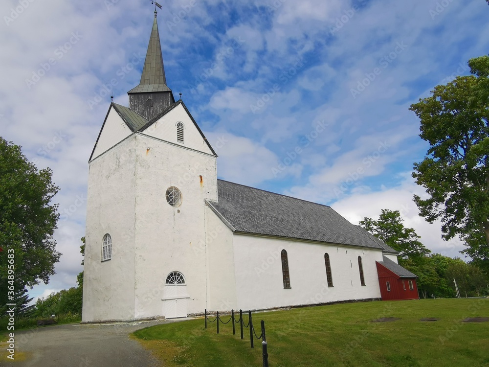 Fototapeta premium Herøy Church Historic Site Sandnessjøen Northern Norway
