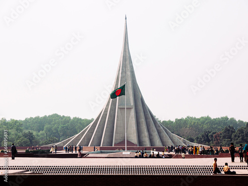 National Martyrs Monument. Bangladesh Liberation War memorial in Savar near Dhaka photo