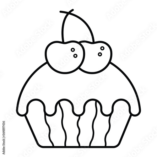 cup cake icon icon isolated vector