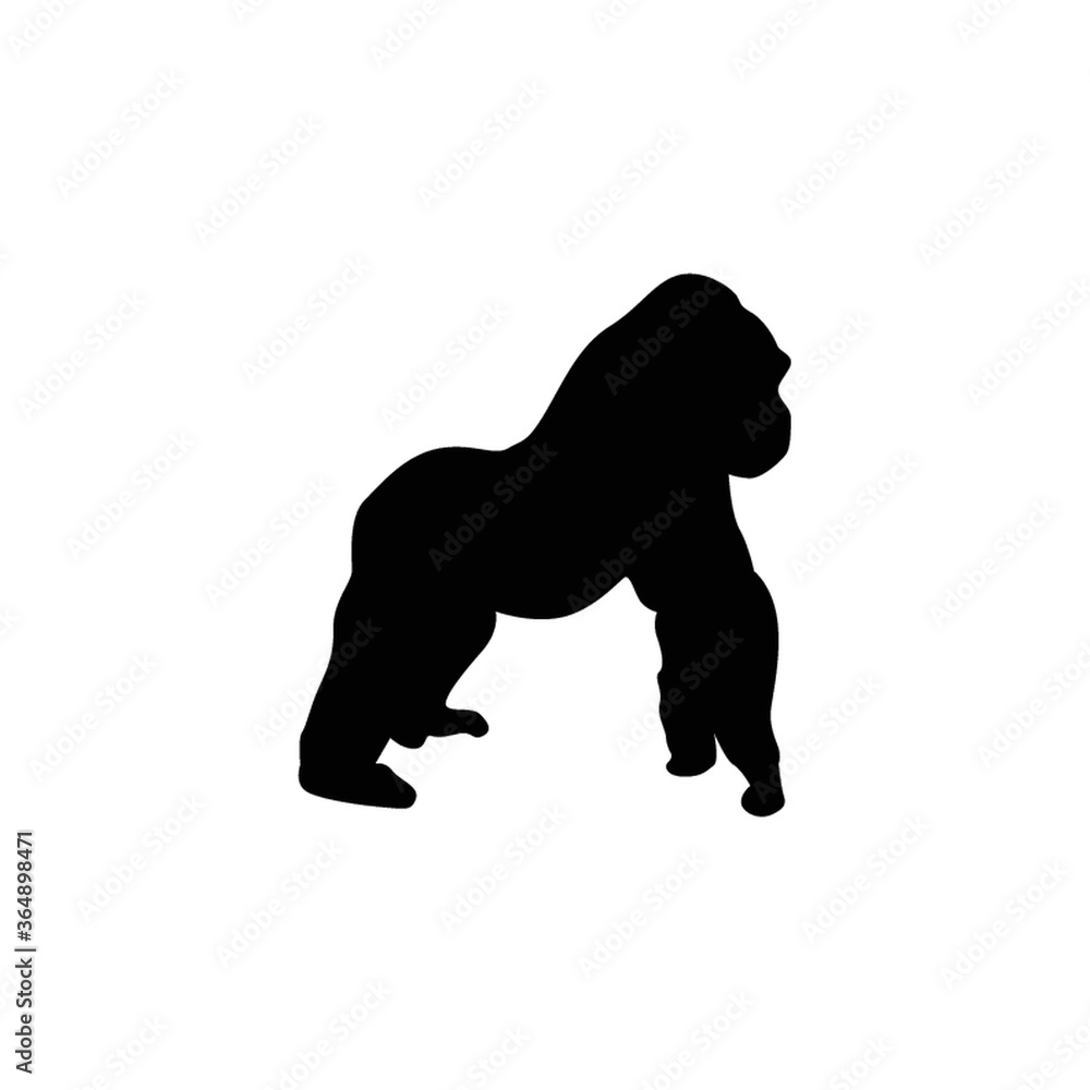 silhouette of gorilla silhouette of gorilla