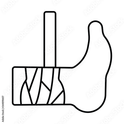 wounded foot system icon vector