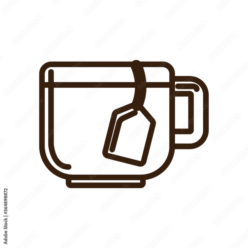 cup with tea bag cup with tea bag