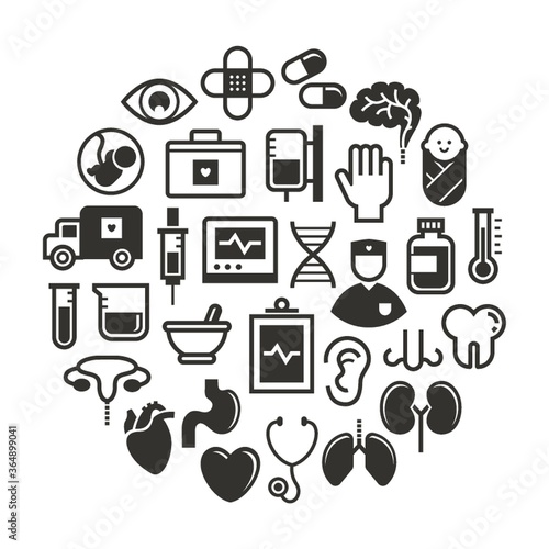 set of medical icons